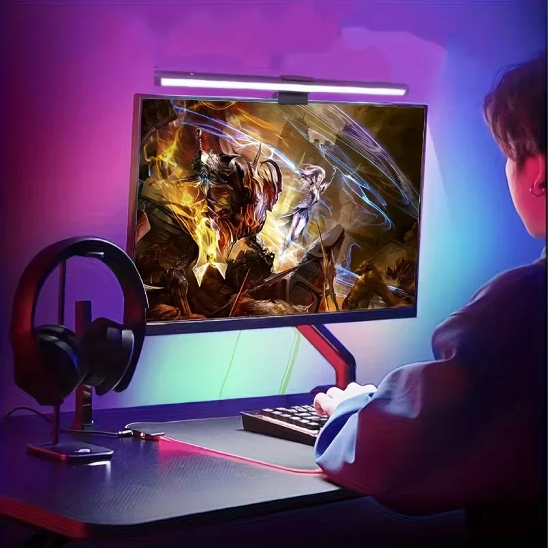 Dimming Lighting Computer Monitor Screen Light Bar LED Desk Lamp Monitor Light Bar Eye-Care Stepless Table Lamp for Work Gaming