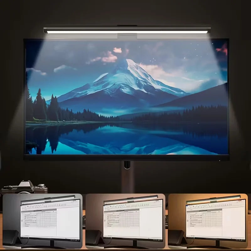 Dimming Lighting Computer Monitor Screen Light Bar LED Desk Lamp Monitor Light Bar Eye-Care Stepless Table Lamp for Work Gaming