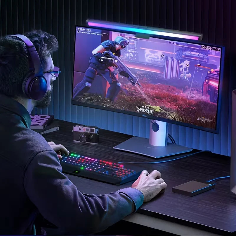 Dimming Lighting Computer Monitor Screen Light Bar LED Desk Lamp Monitor Light Bar Eye-Care Stepless Table Lamp for Work Gaming