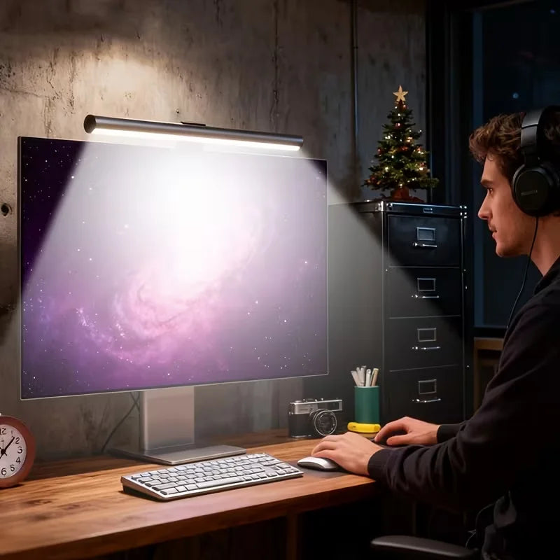 Dimming Lighting Computer Monitor Screen Light Bar LED Desk Lamp Monitor Light Bar Eye-Care Stepless Table Lamp for Work Gaming