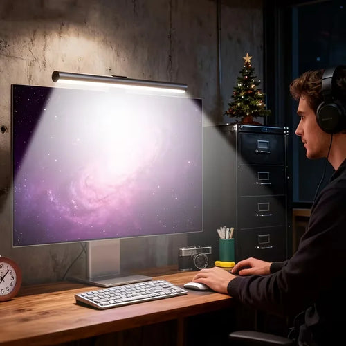 Dimming Lighting Computer Monitor Screen Light Bar LED Desk Lamp Monitor Light Bar Eye-Care Stepless Table Lamp for Work Gaming